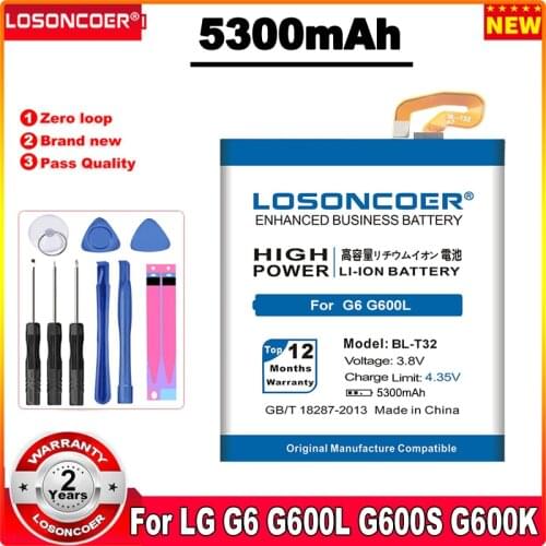 5300mAh BL-T32 Battery For Phone LG G6 G600L Battery G600S H870 H871 H872 H873 LS993 US997 VS988 G600V G600K in stock Free Tools