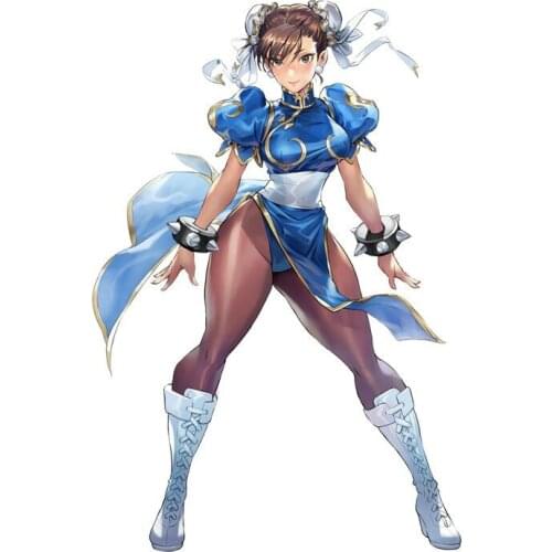 15*15cm for The King of Fighters Chun Li Car Stickers Scratch Proof Custom Printing Waterproof Decal for Vehicle pvc