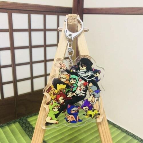 Japan Anime My Hero Academia Keychain Cartoon Figure Boku No Hero Academia Acrylic Pendent Keyring Key Chain Cosplay Accessories