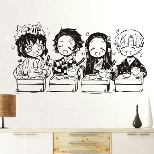 Demon Slayer Wall Decal Kimetsu no Yaiba Vinyl Wall Stickers Decal Decor Home Decoration Anime Car Sticker
