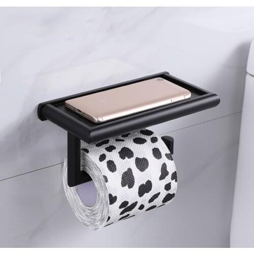 Paper Holder Black Total Brass Bathroom Paper Roll Holder Tissue Holder Box Rack Antique Toilet Paper Holder Tissue Boxes