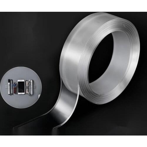 1M Nano Tape Tracsless Double Sided Tape Seamless Transparent Reusable Waterproof Adhesive Tape Cleanable Home Accessories