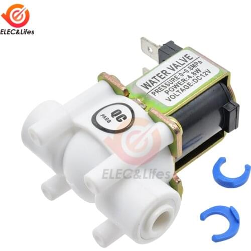 NC Electric Solenoid Valve Magnetic DC 12V 24V 1/4" Water Air Inlet Flow Switch Water Pump control for Washing Machine Dispenser