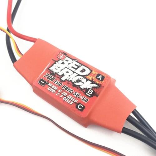 Red Brick 70A Brushless ESC 5V/5A BEC Electronic Speed Controller for FPV Multicopter brushless motor rc drone accessories
