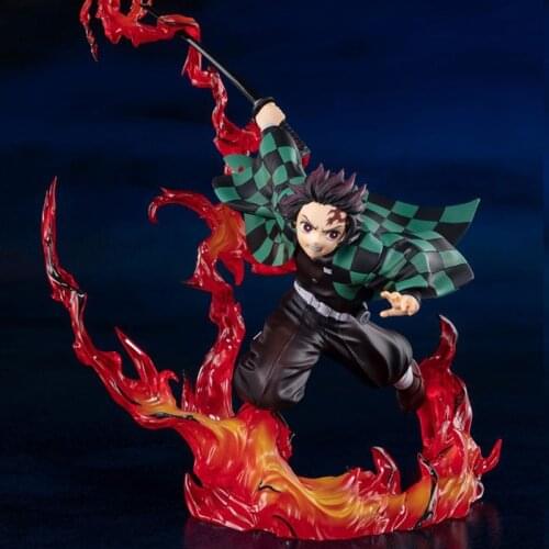 Demon Slayer Anime Figure Kamado Tanjirou Model Kimetsu No Yaiba Animation Figure Doll Action Surprise Gift Decoration PVC Toy