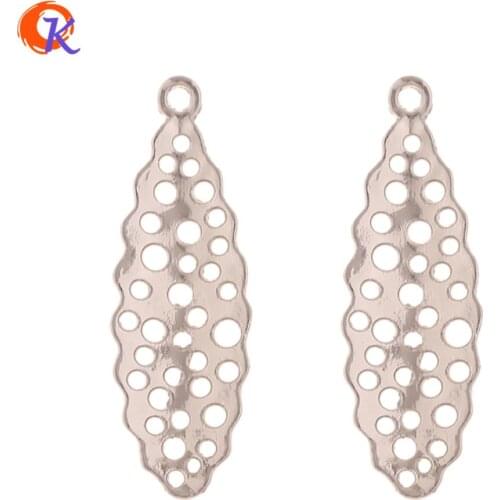 Cordial Design 100Pcs 13*39MM Jewelry Findings Component/Hand Made/Leaf Shape/Rhodium/Earrings Accessories/DIY Jewelry Making