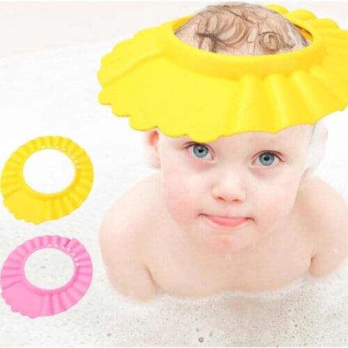 Hot Safe Shampoo Shower Bathing Bath Protect Soft Cap Hat for Baby Wash Hair Shield Bebes Children Bathing Shower Cap Hat Kids