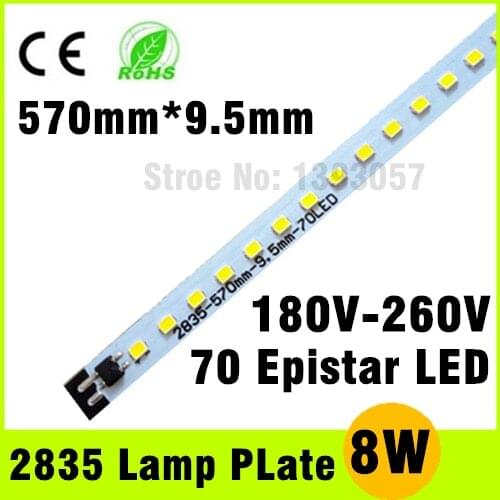 Excellent Quality 8W 2835 SMD Integrated IC Driver 220V LED Tube Plate Epistar Chip Cold White/Warm White Lamp Panel PCB