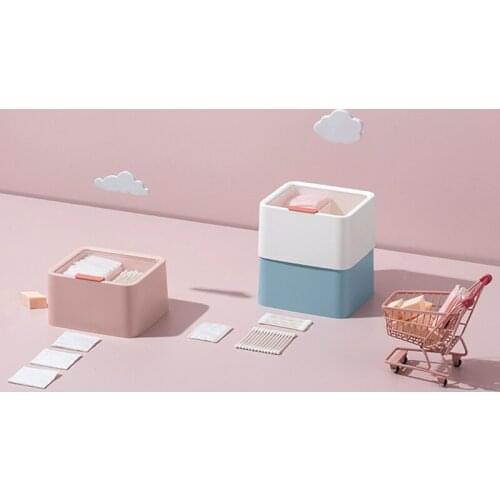 Nordic Make up Storage Box Dustproof Lipstick Holder Cosmetic Organizer Bathroom Accessories For Cotton Pad Necklace Jewelry
