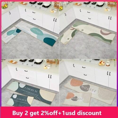 Kitchen Mat Modern Bath Area Carpet Long Entrance Doormat Tapete Absorbent Floor Mat Rugs for Living Room Prayer Pad Waterproof