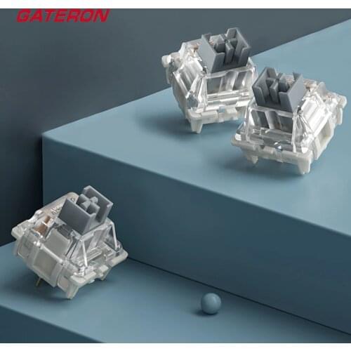 Gateron Silver Pro Switch Linear Dust-proof Single Two-Stage Spring For Mechanical Keyboard Factory pre-lubed 45g 3pin