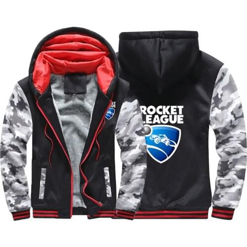 2021 Rocket League Print Autumn Winter Jacket Mens Cotton Warm Hoodies Casual sweatshirt Thicken coats Sweatshirt top Hoodies