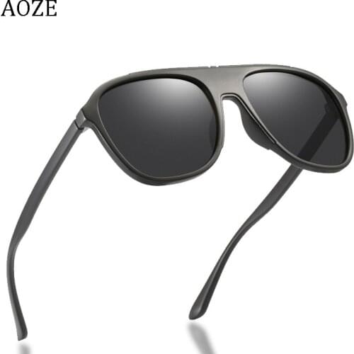 2020 New fashion TR90 pilot style polarized sunglasses driving double color frame design brand sunglasses men polarized