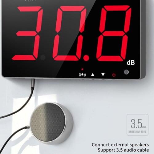 SNDWAY Wall-mounted Noise Meter SW-525A 30-130dB 3.0 inch HD Digital Display