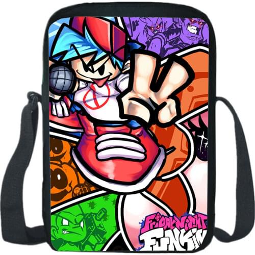 Game Friday Night Funkin Shoulder Bags Music Rhythm Game Teen Zipper Bag Fashion Messenger Bag Men Women Crossbody Rucksack