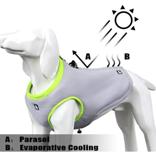Truelove Pet Summer Dog Cooling Vest Clothes Harness for Dogs Adjustable Mesh Reflective Vest Coat Quick Cooling Pet Dog Clothes