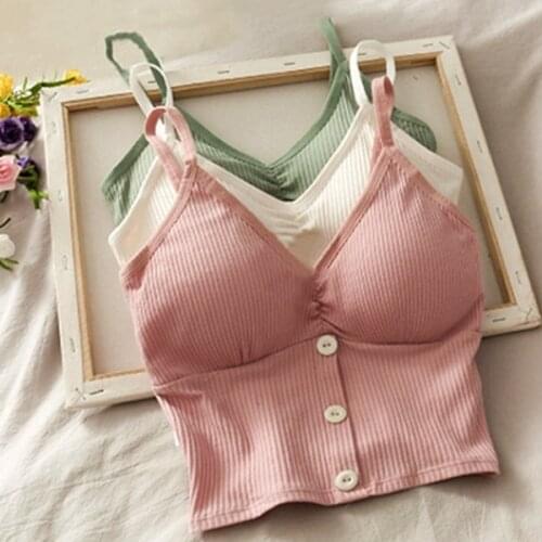 Womens Sexy Seamless Crop Tops Sports Bra Tube Top Camisole Underwear Female Tank Top ladies Knitted Tank Top