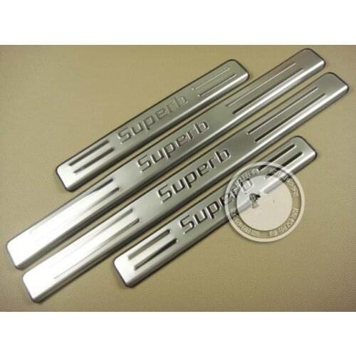 High quality stainless steel Scuff Plate / Door Sill for 2009-2012 Skoda Superb Car styling
