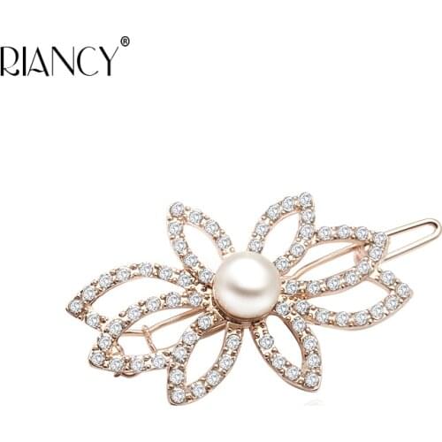 Fashion Natural freshwater Pearl hair card Side Clip Card Simple Hair Clips Barrettes Headwear Hair Styling