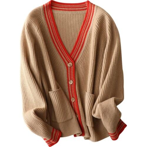 Womens Sweaters V-Neck Vintage Single Breasted Women Cardigan High Quality Vetements Femme Hivers 2020 2021 Warm Tops