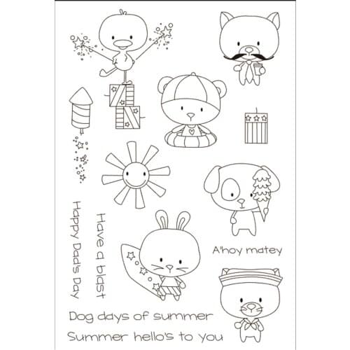 11x16 animal New Transparent Clear Rubber Stamp Sheet Cling Scrapbooking Photo Album PaperCard DIY Craft