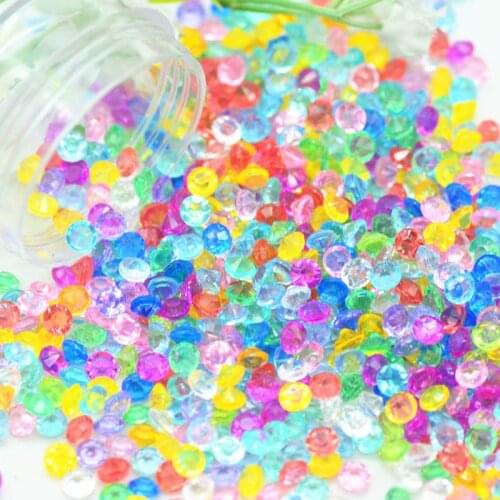 20 Gram 4mm Colorful Transparent Acrylic Tip Top Diamond Rhinestones|Slime Filler Materials|Wishing Bottle Fillers