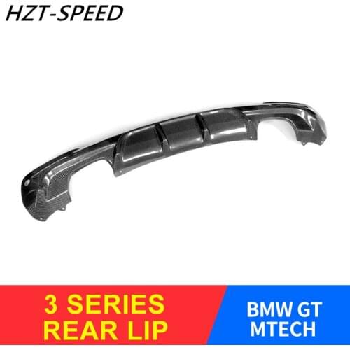 2014 - 2016 Car Protector Bumper Double Row Four Out Rear Lip GT for BMW 3 Series Modification M-TECH P Style Car Rear Lip