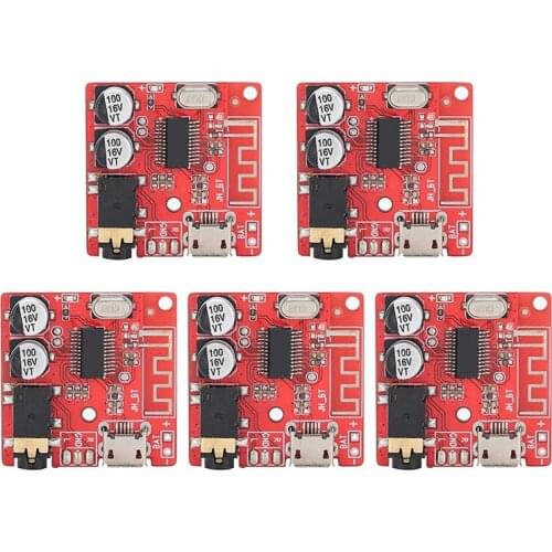 5PCS DIY Bluetooth 5.0 Receiver Board Lossless Decoder Board Wireless Stereo Music Module,Speaker Amplifier Module