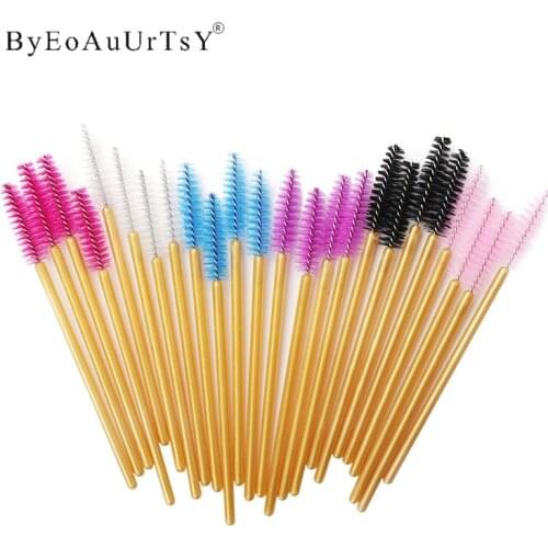 50pcs/pack Disposable Eyebrow Brush for Eyelash Extension Mascara Wand Applicator Spoilers Makeup Tool Eyelash Cosmetic Brushes