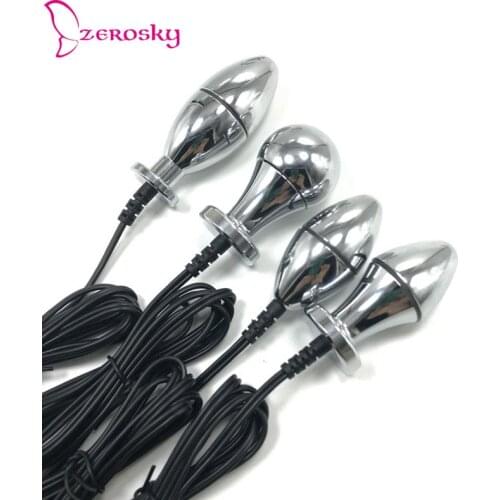 Electro Shock Anal Butt Plug Anus Expander Vaginal Ball Electrical Stimulator Sex Toys for Woman Vagina Egg Massager