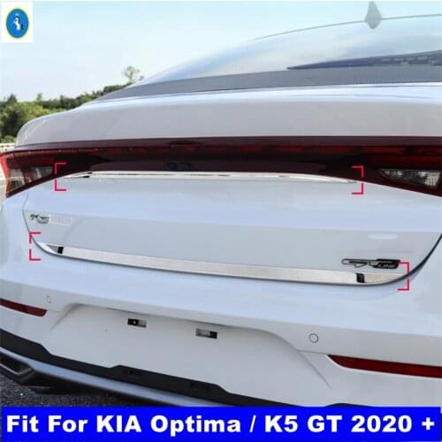 Car Molding Tailgate Door Handle Strip Accent Garnish Styling Rear Trunk Tail Gate Cover Trim Fit For KIA Optima K5 GT 2020 2021