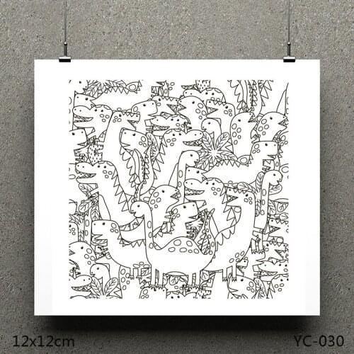AZSG Cute dinosaur Clear Stamps/seal for DIY Scrapbooking/Card Making/Photo Album Decoration Supplies
