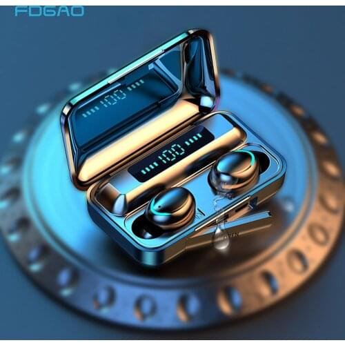 Wireless Headphone 2000mAh Charging Box For Bluetooth 5.0 Earphones 9D Stereo Sports Waterproof Earbuds Headsets With Microphone