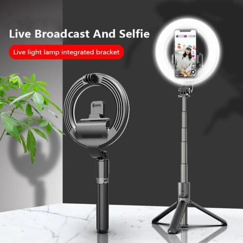 Bluetooth Selfie Sticks With LED Light Ring Multi-Function Light Tripod With Lamp Photography Lighting For Youtube Holder Phone