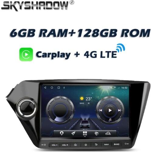 Carplay DSP Android 10.0 6GB+128GB 8Core 4G LTE Car DVD Player GPS WIFI Bluetooth 5.0 RDS Auto Radio For kia RIO K2 2012 - 2015
