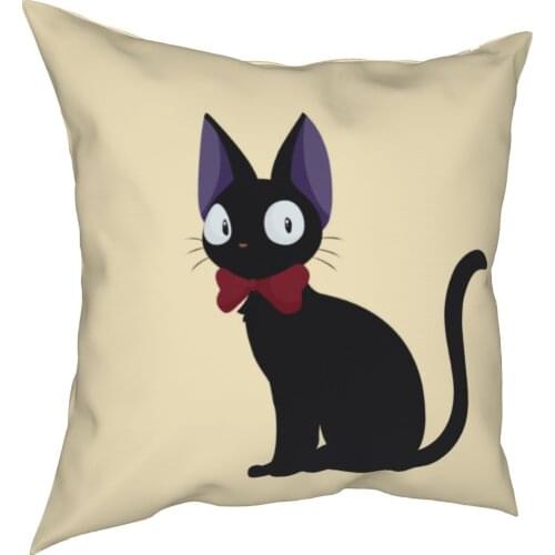 Nice cat Jiji pillow case Kiki delivery service Anime Ghibli pillow cover decorative throw pillow case cover for home 45x45cm