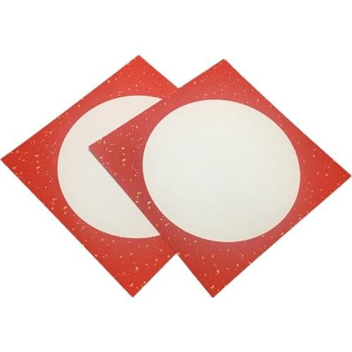 Children Painting Cards Papel Arroz 10pcs Golden Foils Raw Xuan Paper Lens Card Ink Painting Calligraphy Half Ripe Rice Paper