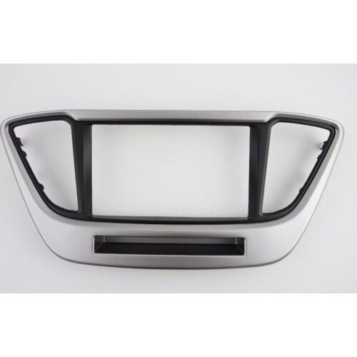 Double Din Facia for Hyundai Solaris Verna i-25 Accent 2016+ Radio DVD Stereo CD Panel Dash Kit Trim Fascia Face Plate Frame