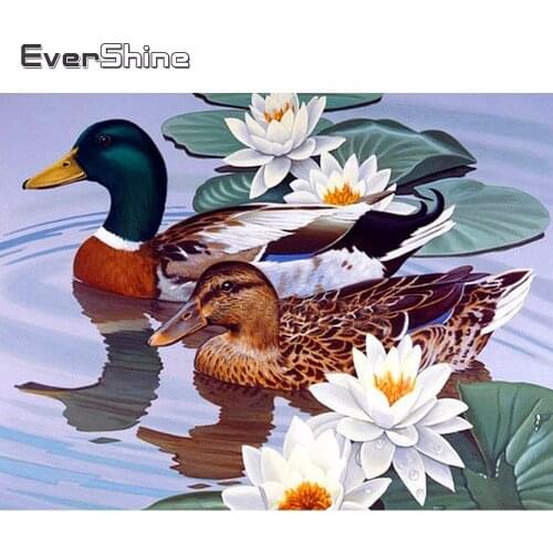 EverShine 5D Diamond Embroidery Sale Animals Diamond Mosaic Full Display Duck Pictures Of Rhinestones Diamond Painting Beadwork