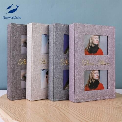 Home PU Leather Photo Album 6-inch 300 Sheets Pp Interstitial Photo Album Graduation Memorial Growth Manual Photo Storage Folder