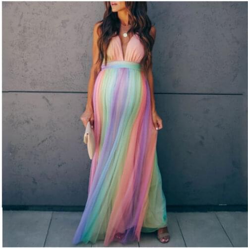 HI＆JUBER Maternity Maxi Dresses