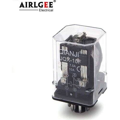 JQX-10F 2Z 12VDC,24VDC,220VAC Coil 8 Pins Intermediate relay High power small general General Purpose Relay