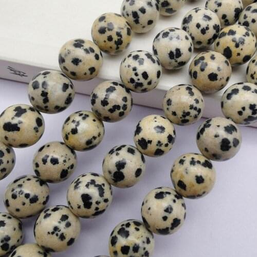 10MM Dot Stone Round Loose Beads 15.5 Inch Jewelry For Woman Gift Making B204