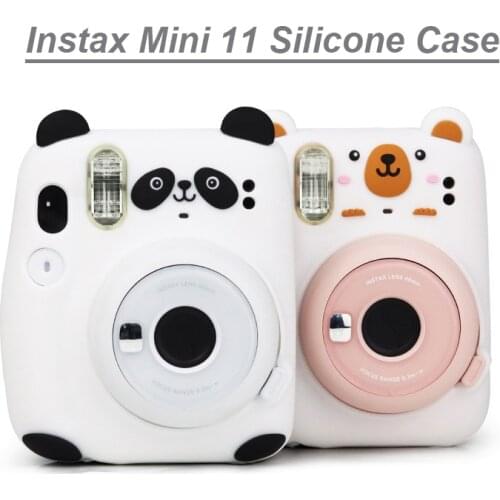Fujifilm Instax Mini 11 Instant Camera Case Soft Silicone Cartoon Mini 11 Instant Film Camera Accessory Protection Shell Cover