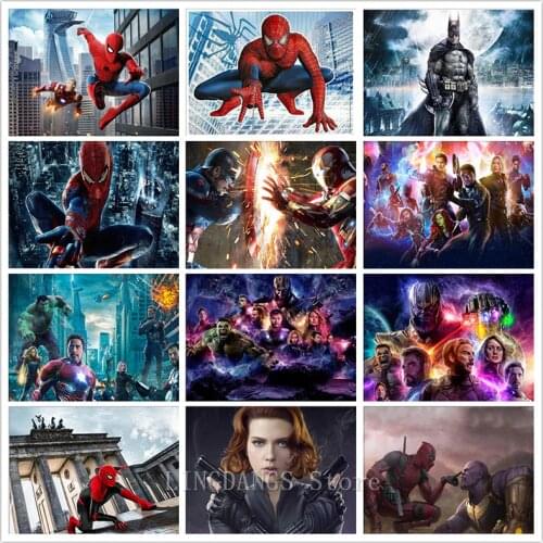 Disney 5D DIY Diamond Painting Marvel Avengers Iron Man Spiderman Diamond Mosaic Embroidery Cross Stitch Art Set Home Decor Gift