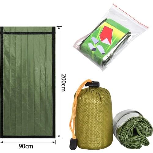 New Emergency Sleeping Bag Emergency First Aid Sleeping Bag PE Aluminum Film Tent For Outdoor Camping and Hiking Sun Protection