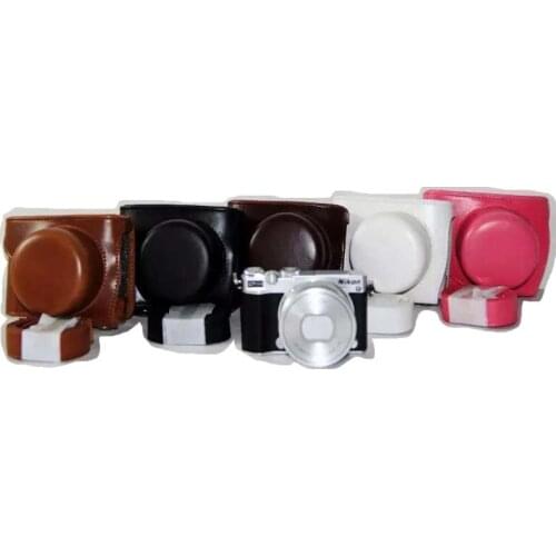 New Hot Digital Camera Case Bag PU Leather Cover for Nikon 1 J5 (10-30mm f/3.5-5.6) Cover With Strap 5 Colors