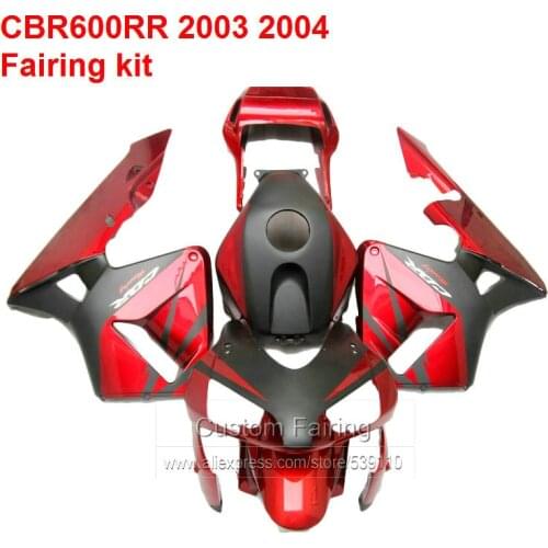 Bodywork Fairings For HONDA CBR600RR 03 - 04 FREE CUSTOM ( Metallic Red ) Sticker Fairing Kit Xl05