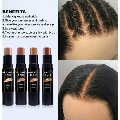 One-Time Hair Dye Instant Hair Root Coverage Hair Color Modify Pen 4 Color Disposable Hair Color Cream Pen Brown
