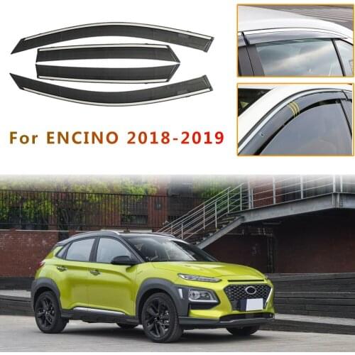Window Deflectors For Hyundai ENCINO 2018 2019 Car Styling Wind Decoration Guard Vent Visor Rain Guards Cover Accessorie 4Pcs